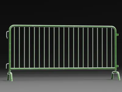 Steel Barrier PBR Game-Ready Low-poly 3D model