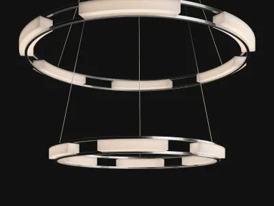 Fanton collection modern light fixture with circular shape 3D model