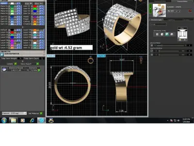 Diamond Ring For Women 3d Print Model 3D print model 25