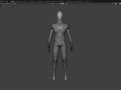 Unknown creature Low-poly 3D model