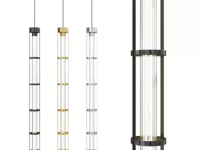 RAMFRI modern pendant light gold and silver Low-poly 3D model