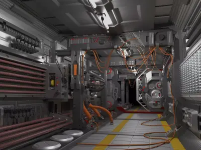 SCI FI CORRIDOR 3D MODEL 3D model