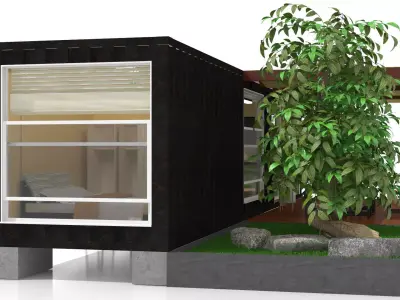 Container Chalet 3D model