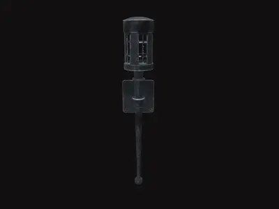 Medieval Torch V12 Low-poly 3D model