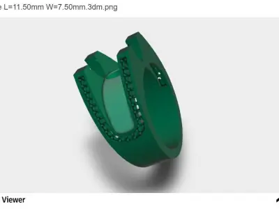 Men Ring with an Oval Cut Center Stone 3D print model
