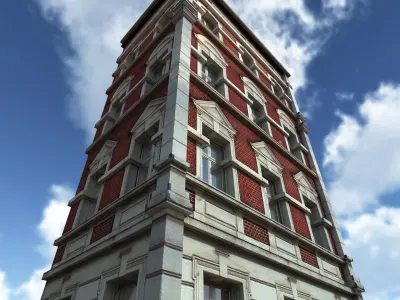 Apartment House Low-poly 3D model