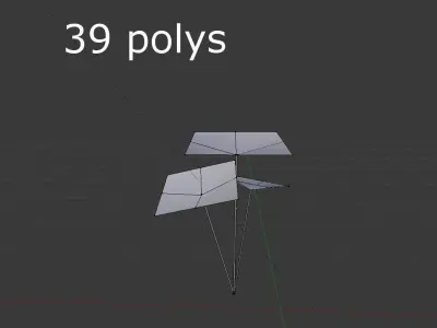 Low poly Plant flower Low-poly 3D model