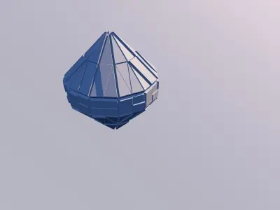 Sci Fi Object No 24 - Pyramid Sphere Torus 2019 Low Poly 3D model