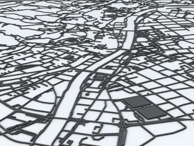 Innsbruck Road Network and Streets 3D model