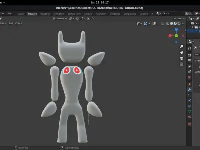 TORIOD humanoid Low-poly 3D model