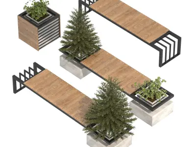 Urban Furniture 01 3D model