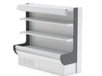 Supermarket Rack Refrigerator 3D model