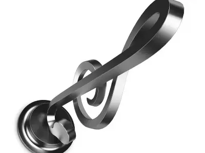 Treble Clef Figure 3D model