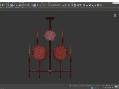 BAMBOO RING CHANDELIER Low-poly 3D model