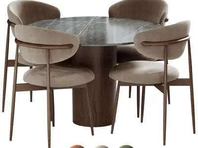 Dining set 03 3D model purchase