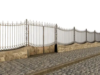 Classical Iron Gate 3D model