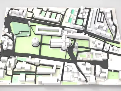 Piazza del Duomo Milan Italy 3D model