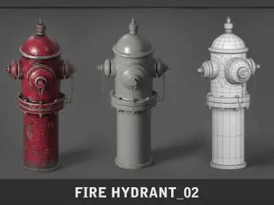 7 Fire Hydrant  Low-poly 3D model