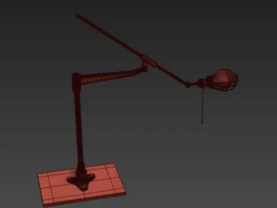 Steampunk Extension Pole Light 3D model