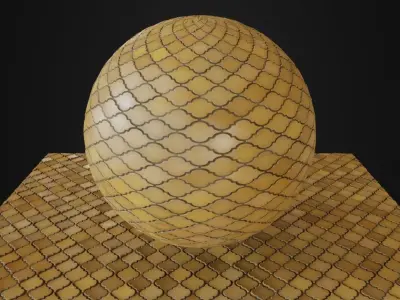 Onsen Tiles 02 worn and clean version 3D model