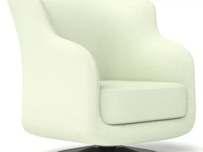 Armchair swivel chair in light 3D model
