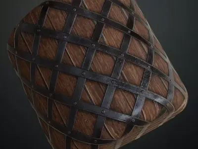 Contemporary Fine Strip Wood Flooring PBR Texture