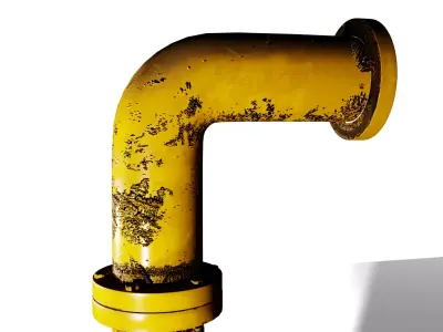 Industrial Shut-Off Valve Assembly-Game Reay PBR Low-poly 3D model