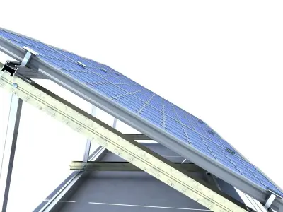 Solar Panels 3 Types 3D model