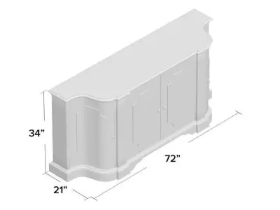 Corsica Wide Sideboard Console Table 3D model