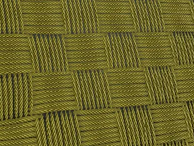 Yellow Basket Weave Rope Pattern PBR Seamless Texture