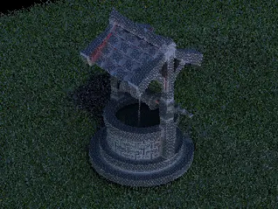 Low Poly model of a Well Free low-poly 3D model