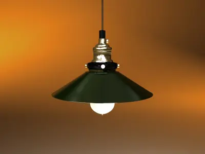 RESTORATION HARDWARE metal filament pendant lamp 3D model