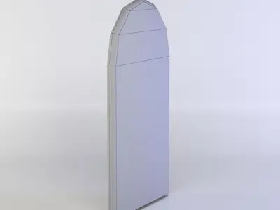 Window arched - arched Low-poly 3D model