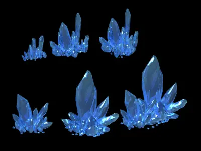 Heterogeneous crystal combination 01 3D model