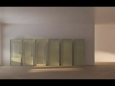 Door Number 1 004 Low-poly 3D model Low-poly 3D model