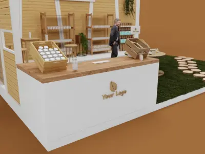 Stand Design for Bio skin care products 3D model