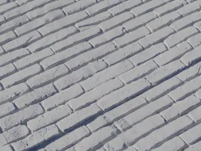 Handmade Rustic Brick Courses PBR Texture Texture