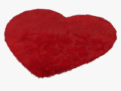 Carpet heart red 3D model