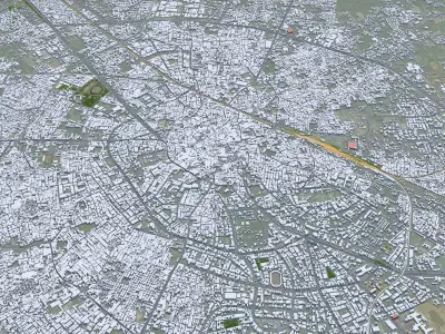 Jalandhar Punjab India 30km Low-poly 3D model