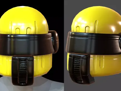 Gas mask helmet 3d model scifi Low-poly  Low-poly 3D model 330