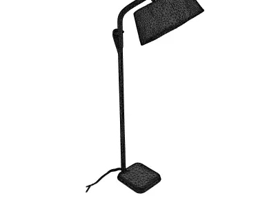 Modern Black Floor Lamp 3D Model Low-poly 3D model