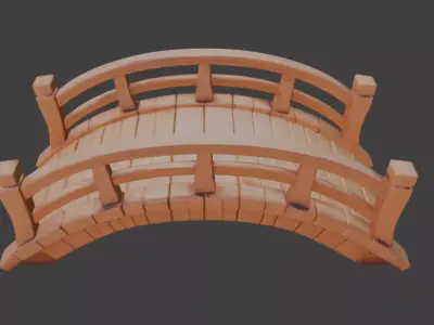Village Garden Bridge 3D model