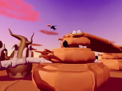 Cartoon Style African Themed Pack Unity URP Low-poly 3D model