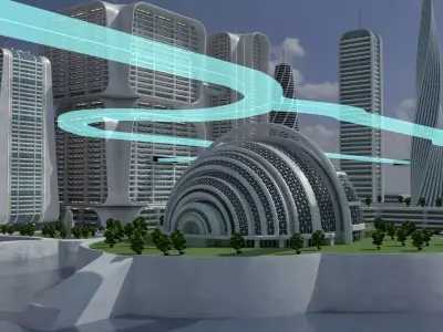 Oceanicity Futuristic Floating City 3D Model 3D model