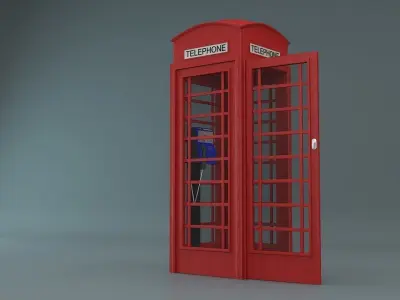 Telephone Booth 3D model