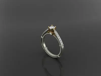 Modern Women Ring with Elegant Wave Pattern and Sleek Design 3D print model