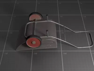 Used Soviet Wheelbarrow Low-poly 3D model