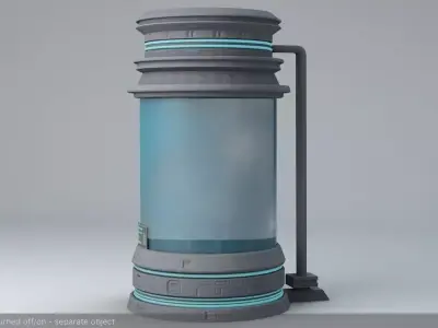 Hibernation Capsule Next Gen Game PBR  Low-poly 3D model