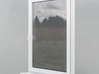 House windows Low-poly 3D model
