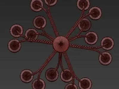 Brass Blue Glass Tube Chandelier by Hans Agne Jakobsson 3D model purchase